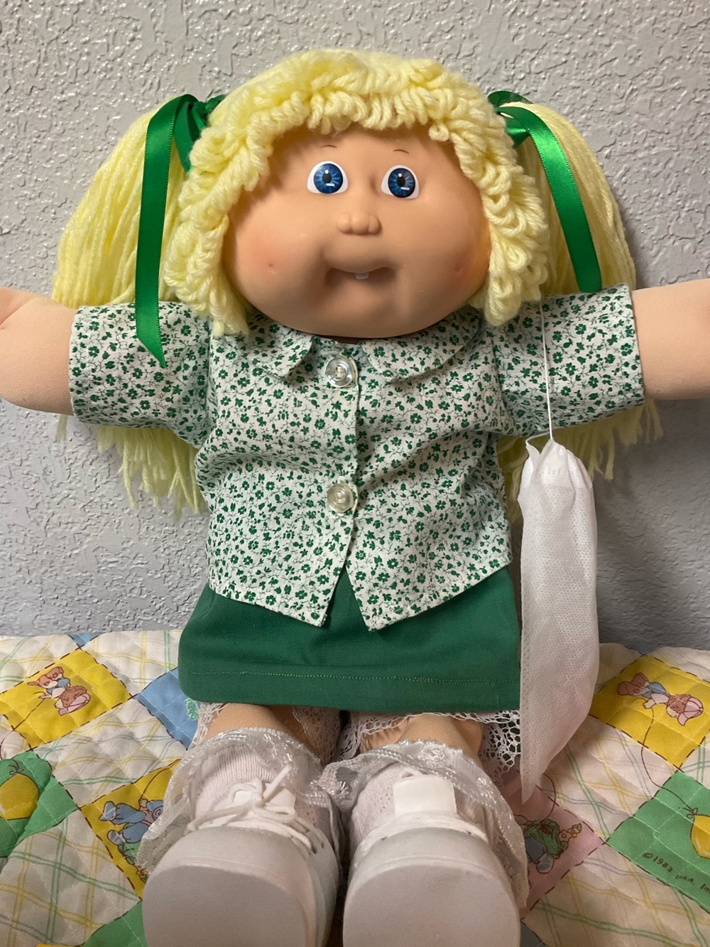 RARE Vintage Cabbage Patch Kid Girl P Factory Right Handed Lemon Hair HM#5 1986